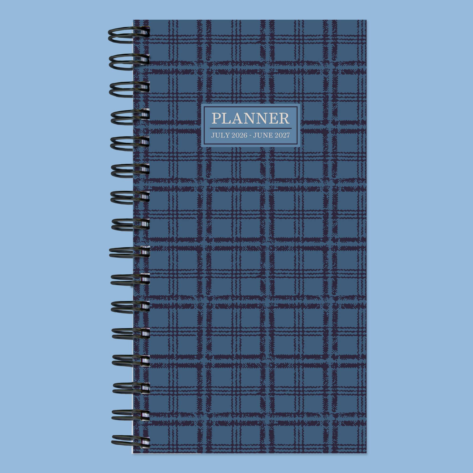TF Publishing Small 2026-27 Royal Plaid Weekly Monthly Planner